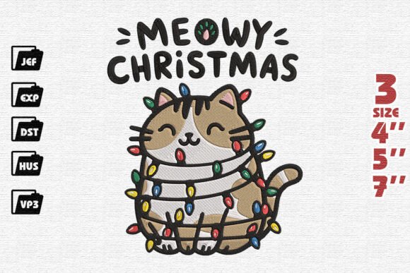 Cute Cat Christmas Embroidery: A Designer’s Review