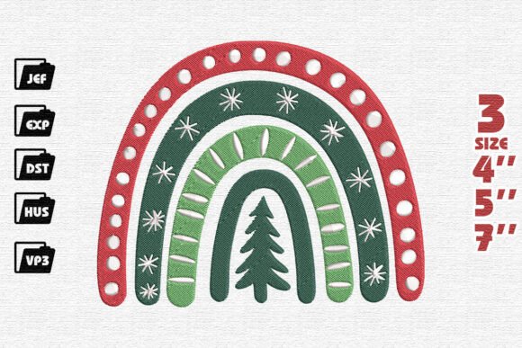 Evaluating Colorful Christmas Joy Rainbow Embroidery for Etsy