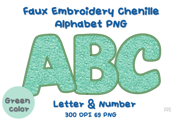 Green Faux Embroidery Alphabet Review