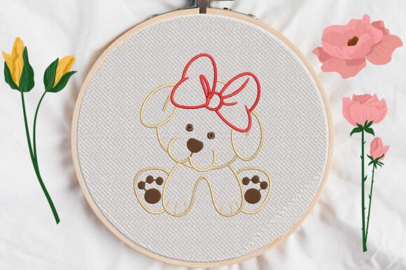 Review: Baby Dog with Bow Applique Embroidery for Craft Fairs