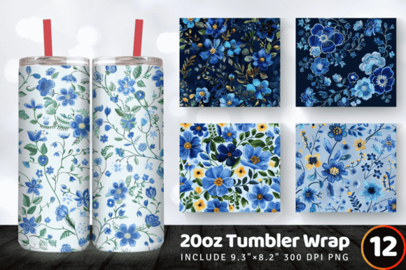 Review: Blue Embroidery Flowers Tumbler Wrap