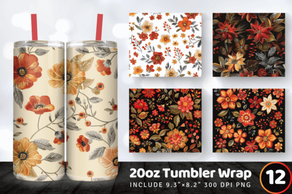 Review: Fall Embroidery Flowers Tumbler Wrap