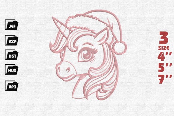 Review: Festive Santa’s Unicorn Embroidery Design