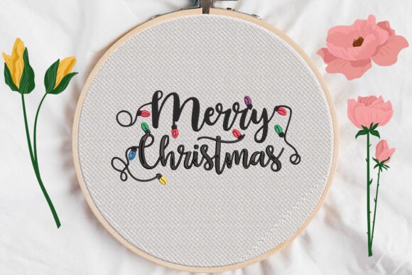 Review: Merry Christmas Light Embroidery Design