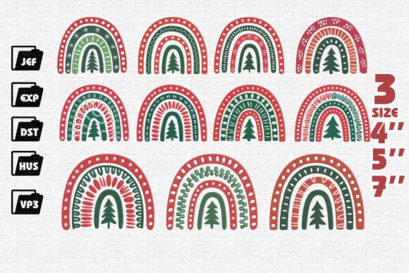Review: Set of 11 Christmas Rainbow Embroidery