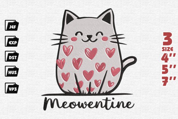 Review: Smiling Cat Valentine Embroidery for Holiday Sales