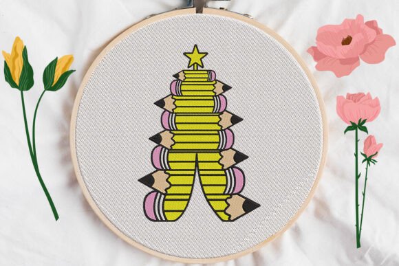 Review: Teacher Pencil Embroidery for Holiday Projects