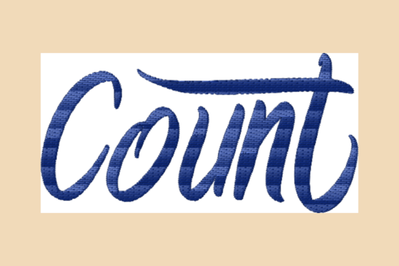 Reviewing Count Lettering Script Embroidery for Etsy