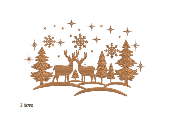 Winter Forest Deer Embroidery Scene Review